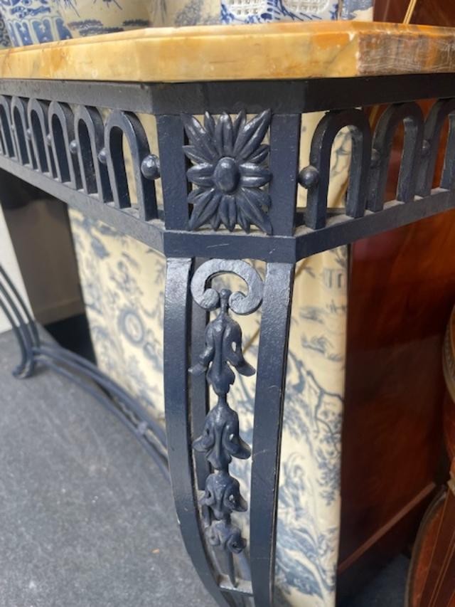 Wrought Iron Console Table From The 1930s-photo-2