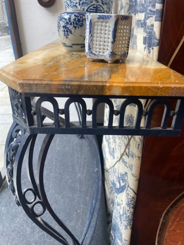 Wrought Iron Console Table From The 1930s-photo-4