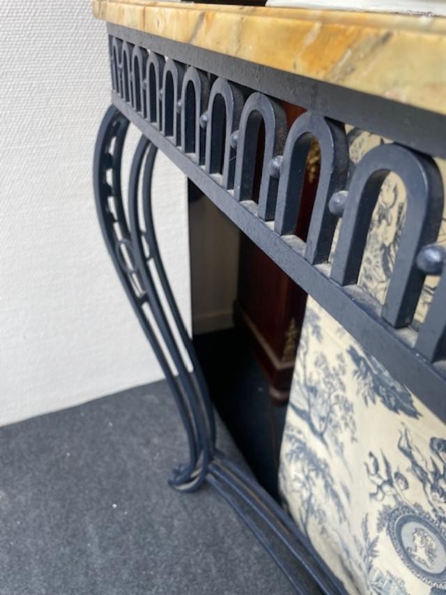 Wrought Iron Console Table From The 1930s-photo-2