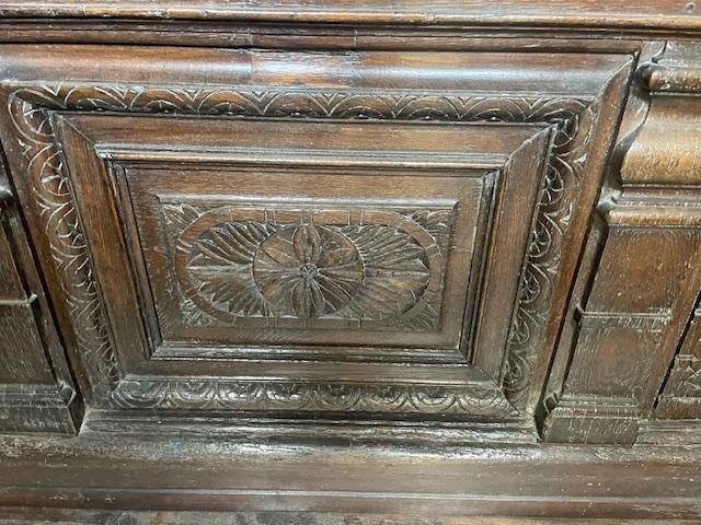 Important Oak Chest, Partly 17th Century-photo-3