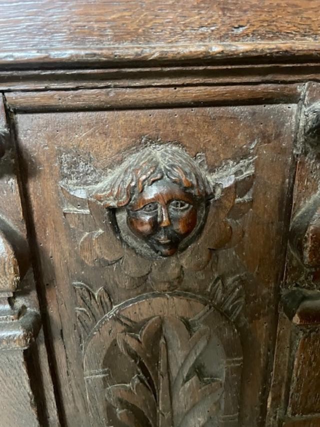 Important Oak Chest, Partly 17th Century-photo-4