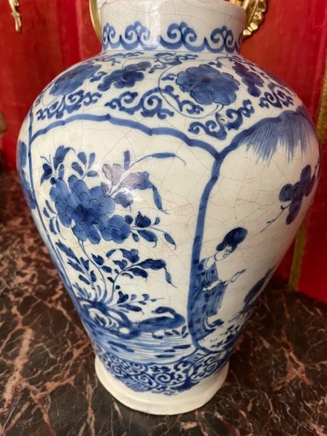 Pot en Delft début 18 ème siècle-photo-2