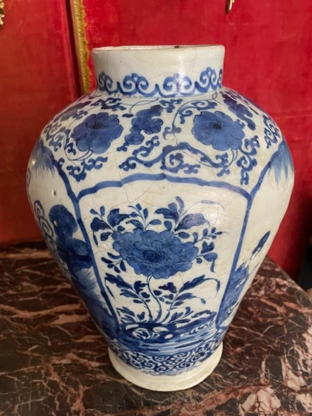 Pot en Delft début 18 ème siècle-photo-4