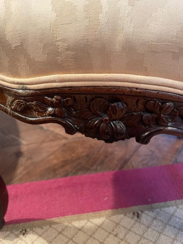 Paire de chaises basses 18 ème d'époque Louis XV-photo-4