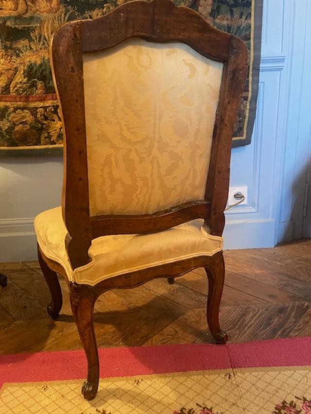 Paire de chaises basses 18 ème d'époque Louis XV-photo-3