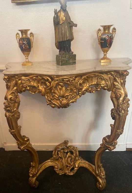 Louis XV Style Giltwood Console Table