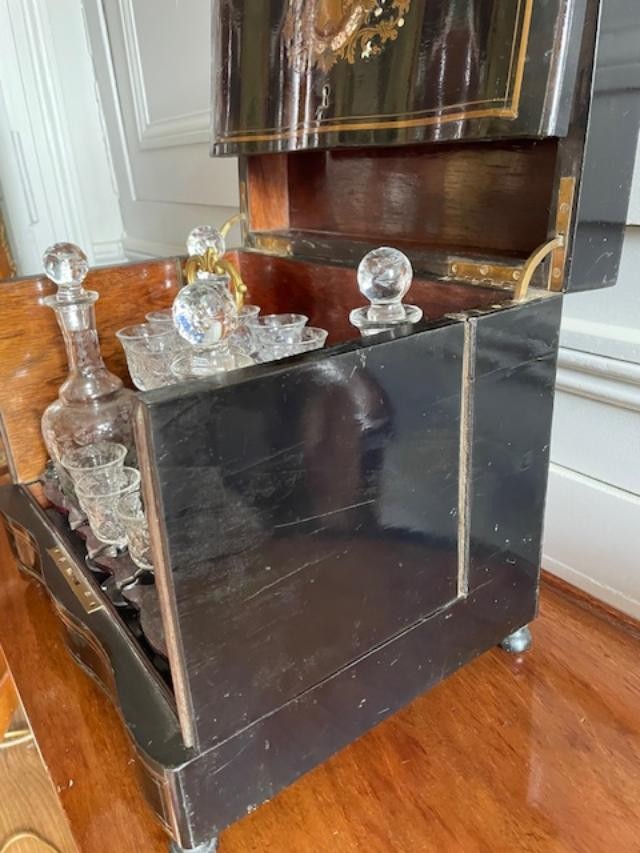 Complete Napoleon III Period Liquor Cabinet-photo-3
