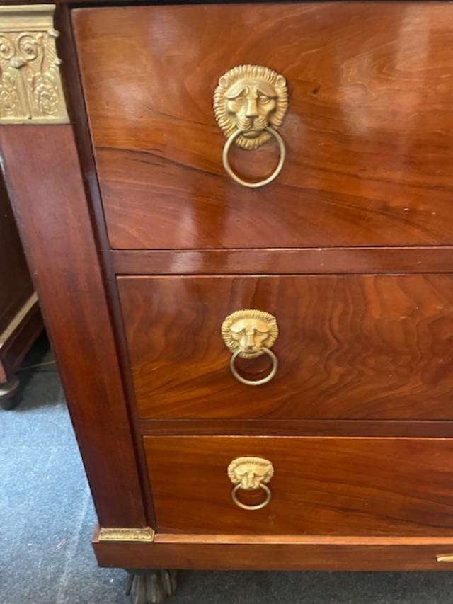 Commode début 19 ème en acajou d'époque retour d'Egypte-photo-2