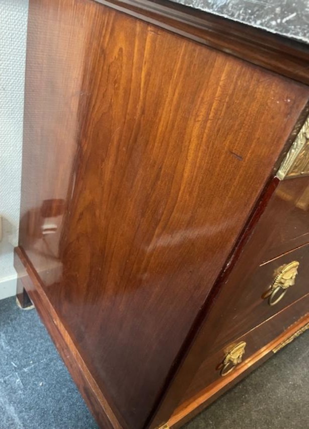 Commode début 19 ème en acajou d'époque retour d'Egypte-photo-3