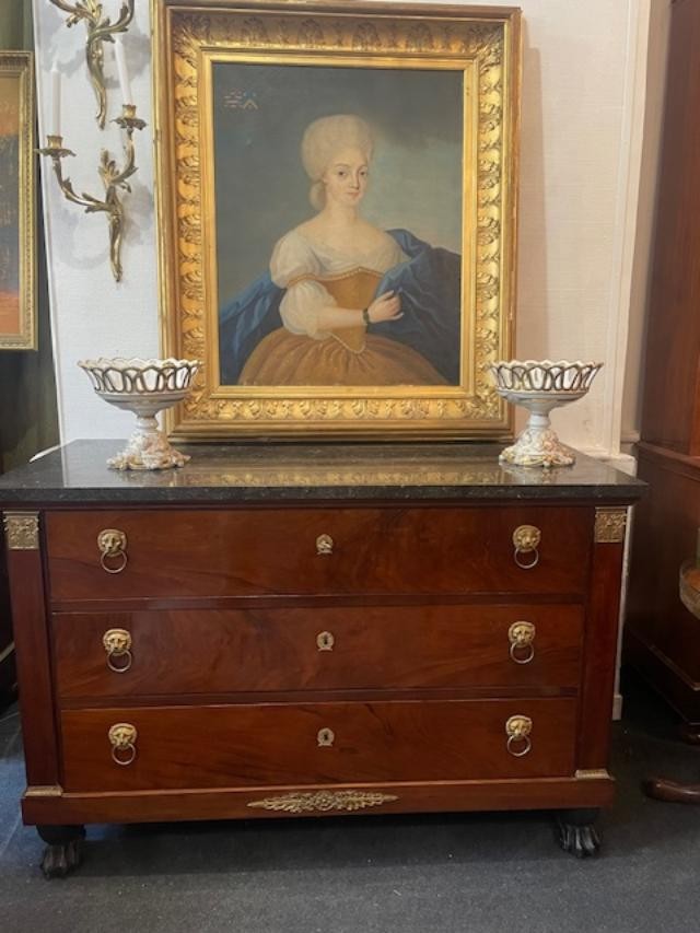 Early 19th Century Mahogany Chest Of Drawers, Period Egyptian Import