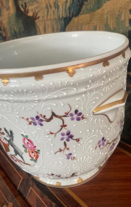 SAMSON cache-pot en porcelaine à décor d'armoiries;-photo-3