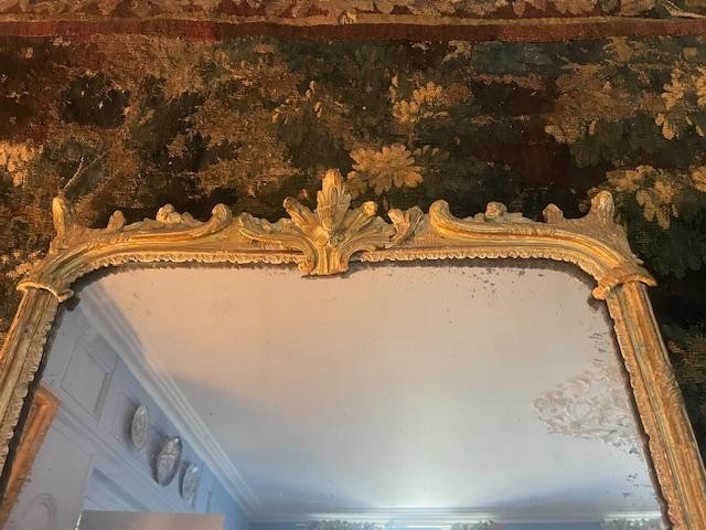 Miroir de boiserie 18 ème d'époque Louis XV-photo-2
