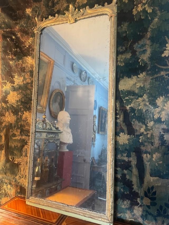 Miroir de boiserie 18 ème d'époque Louis XV