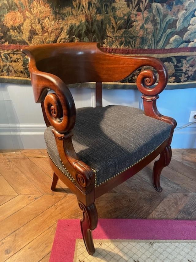 Mahogany Desk Armchair, Empire Period