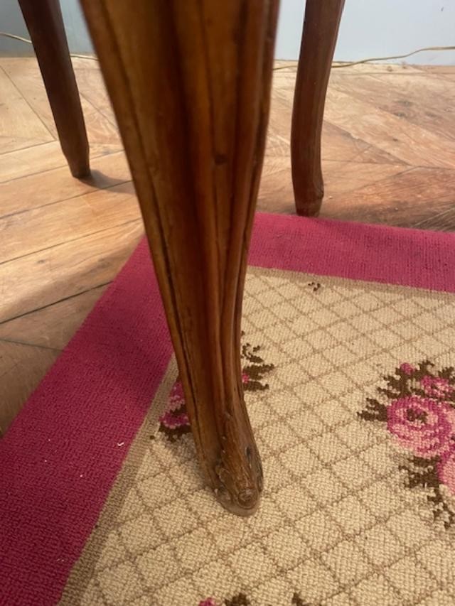 Chaise d'époque Louis XV en bois naturel-photo-3