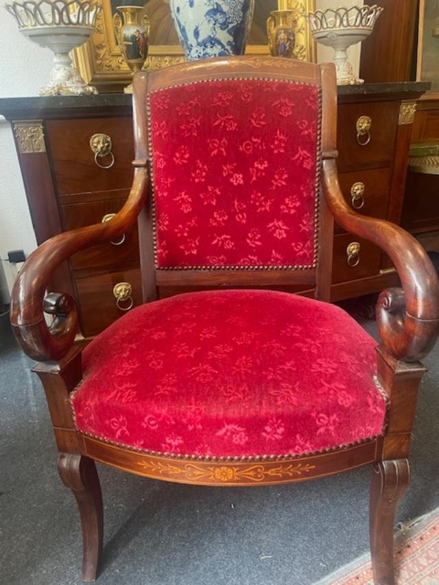 Pair Of Charles X Period Armchairs-photo-4