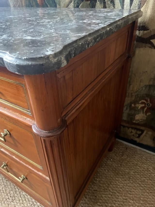 Commode 18 ème en acajou d'époque Louis XVI-photo-3