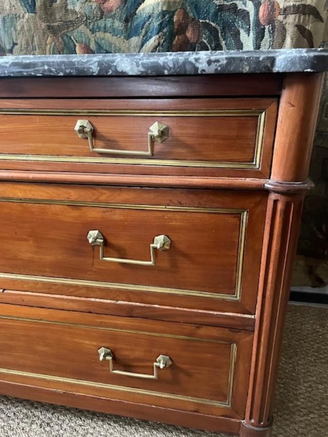 Commode 18 ème en acajou d'époque Louis XVI-photo-4