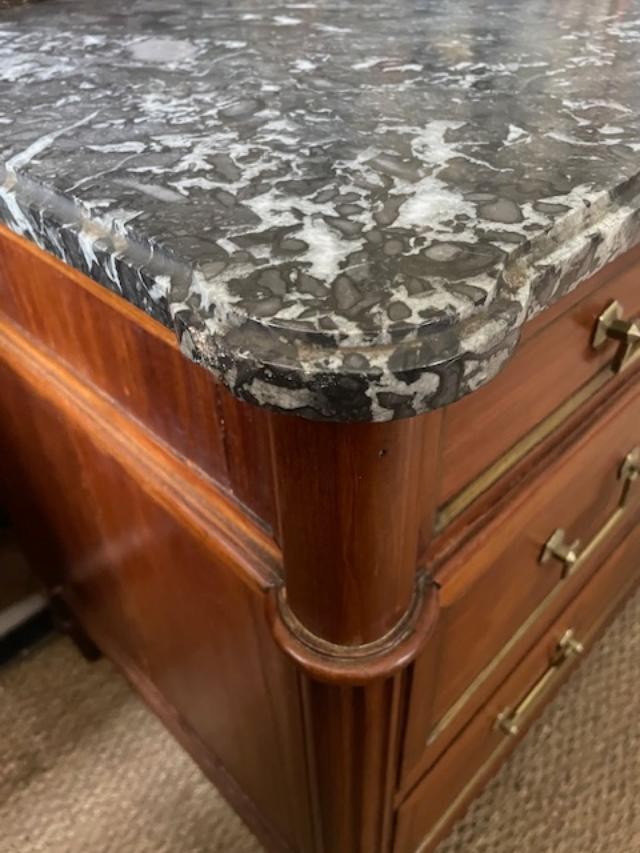 Commode 18 ème en acajou d'époque Louis XVI-photo-4