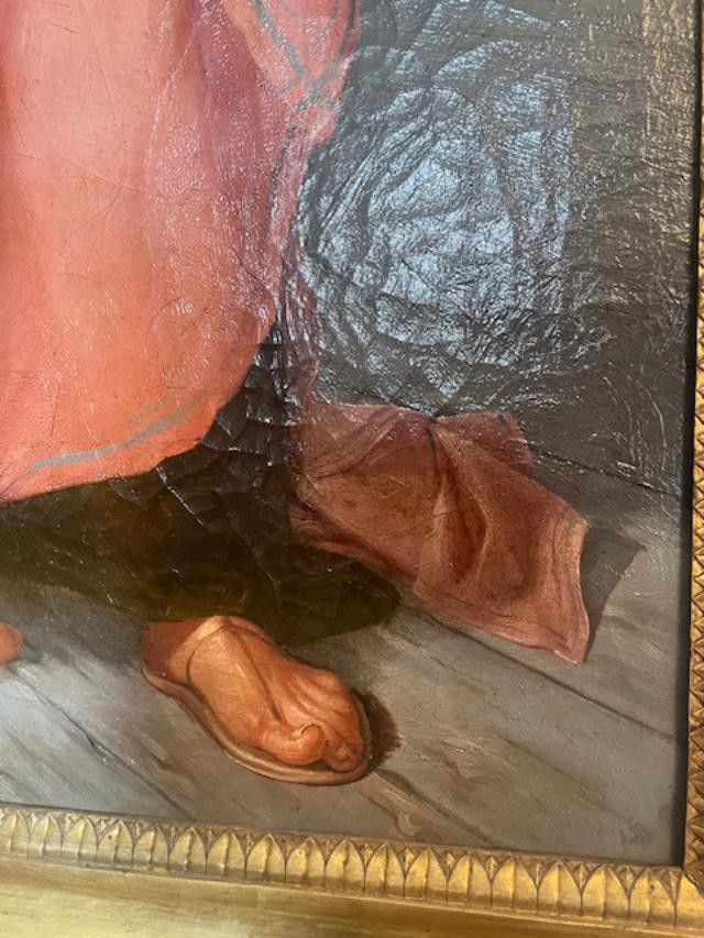 Important Mid-19th Century Oil On Canvas Depicting The Sacrificial Daughter Of Jephthah-photo-2