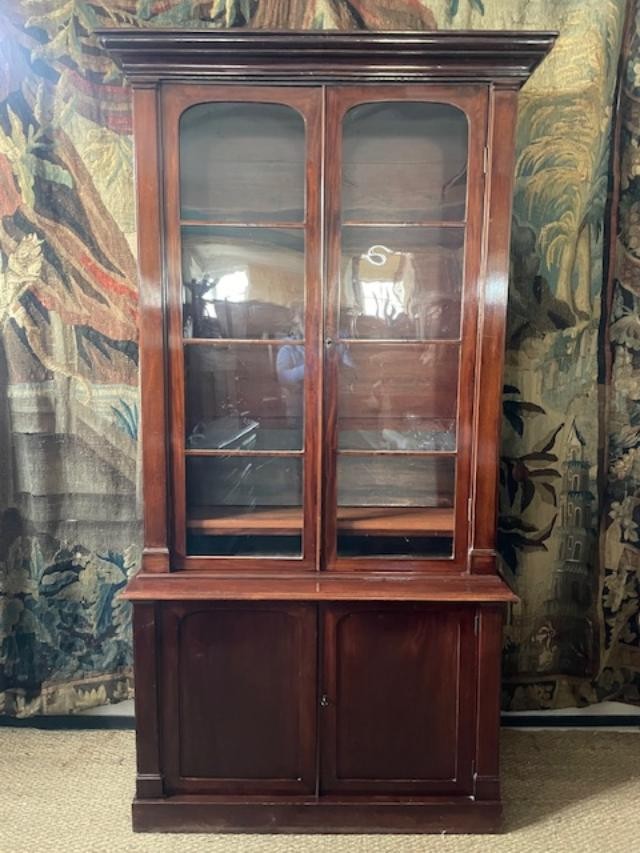 English-style Mahogany Double Bookcase
