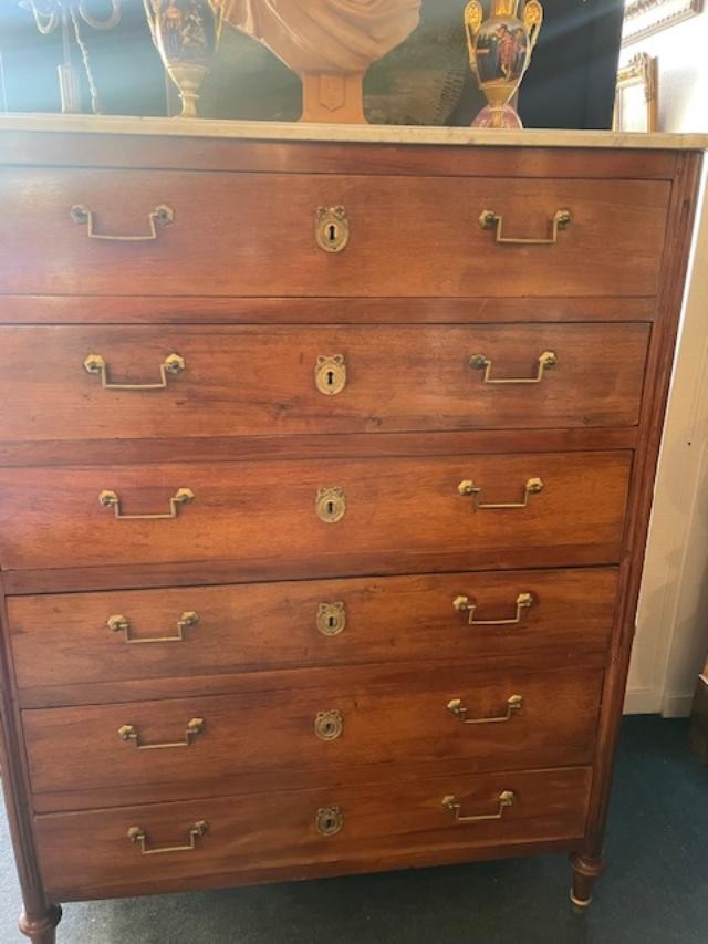 Large Louis XVI Period Walnut Chiffonier-photo-2