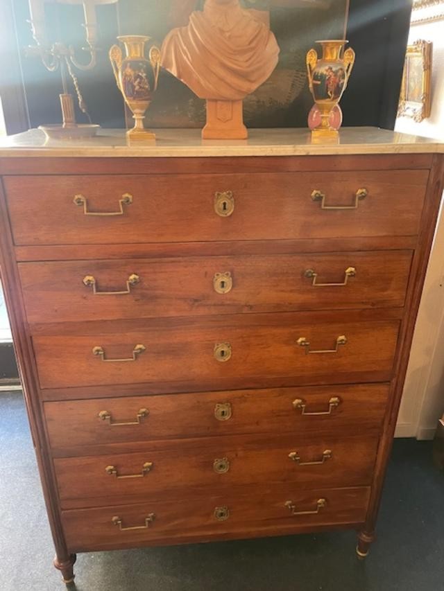 Large Louis XVI Period Walnut Chiffonier-photo-3