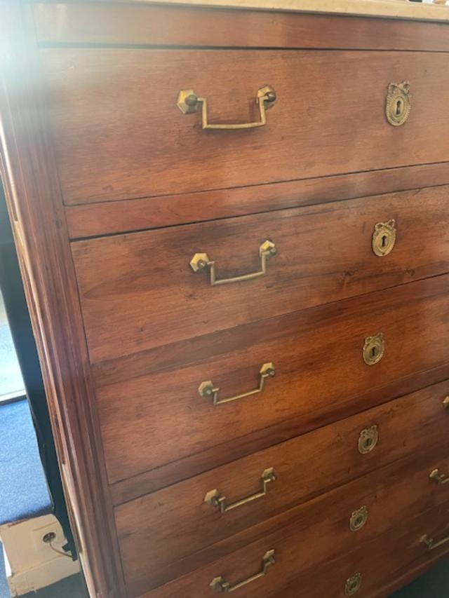 Large Louis XVI Period Walnut Chiffonier-photo-4