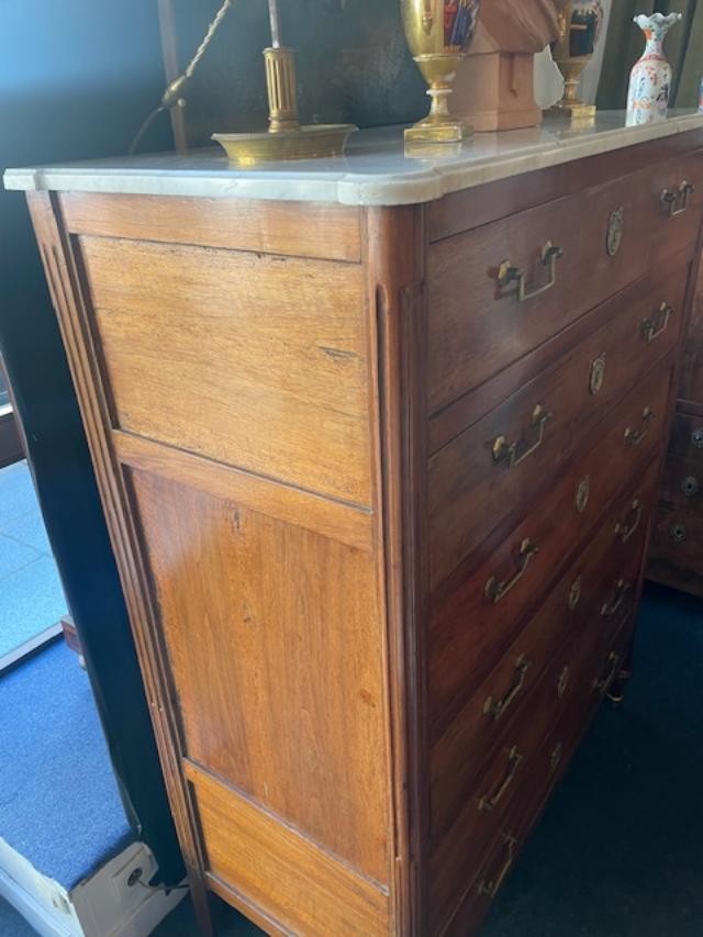 Large Louis XVI Period Walnut Chiffonier-photo-1