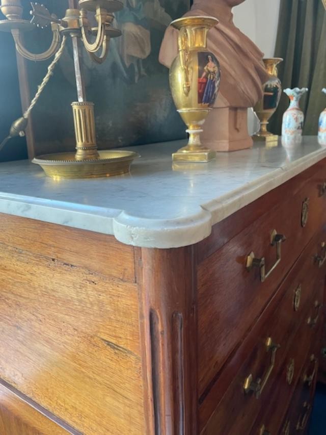 Large Louis XVI Period Walnut Chiffonier-photo-2