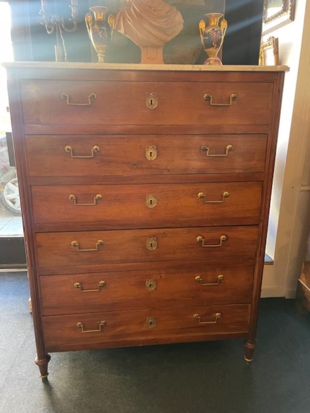 Large Louis XVI Period Walnut Chiffonier