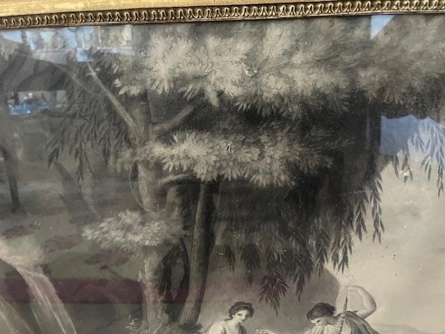 Fusain et lavis sur papier tout début 19 ème-photo-2