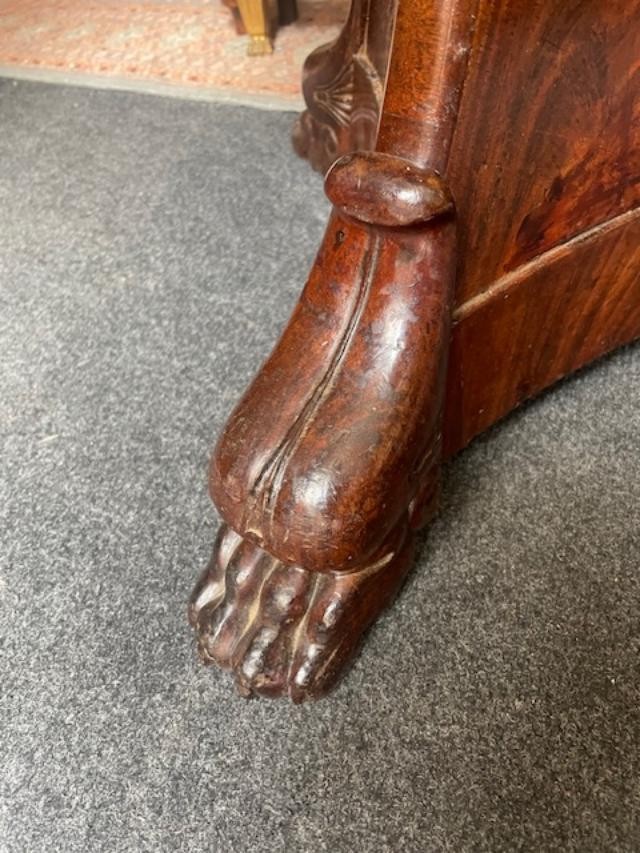 Tabouret de piano en acajou d'époque empire-photo-2