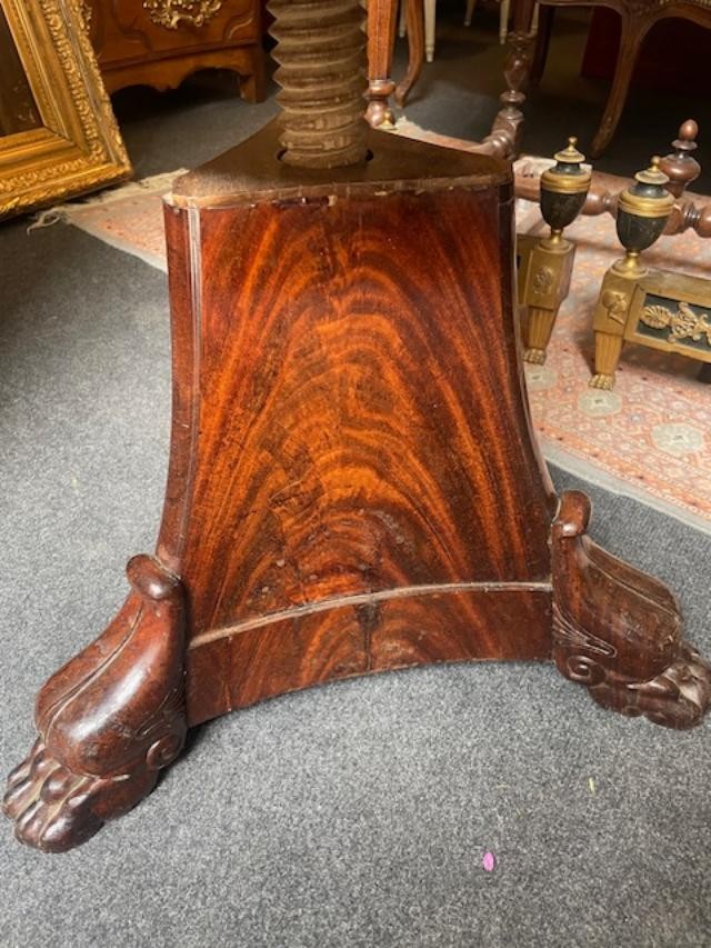 Tabouret de piano en acajou d'époque empire-photo-2