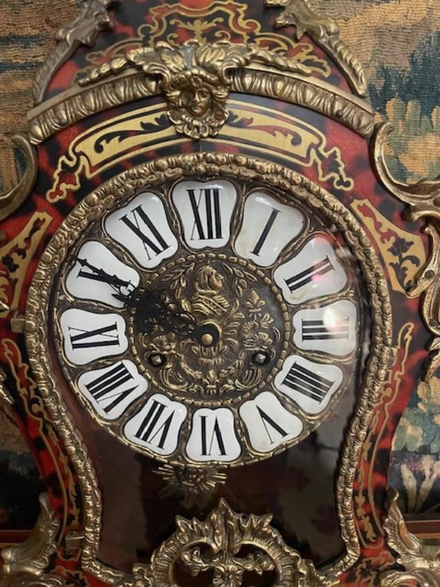 Cartel  en marqueterie Boulle de style Louis XV-photo-3