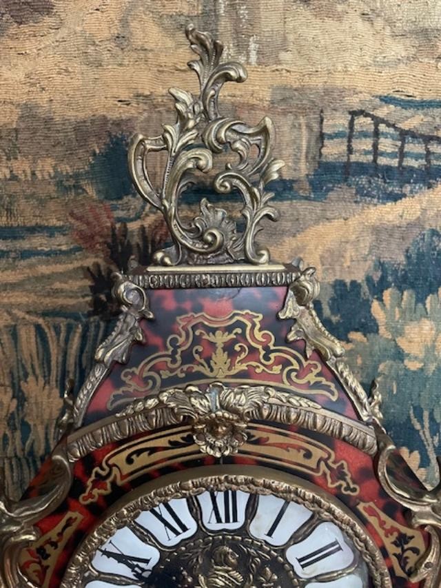 Cartel  en marqueterie Boulle de style Louis XV-photo-4
