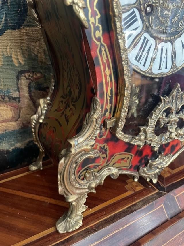 Cartel  en marqueterie Boulle de style Louis XV-photo-1