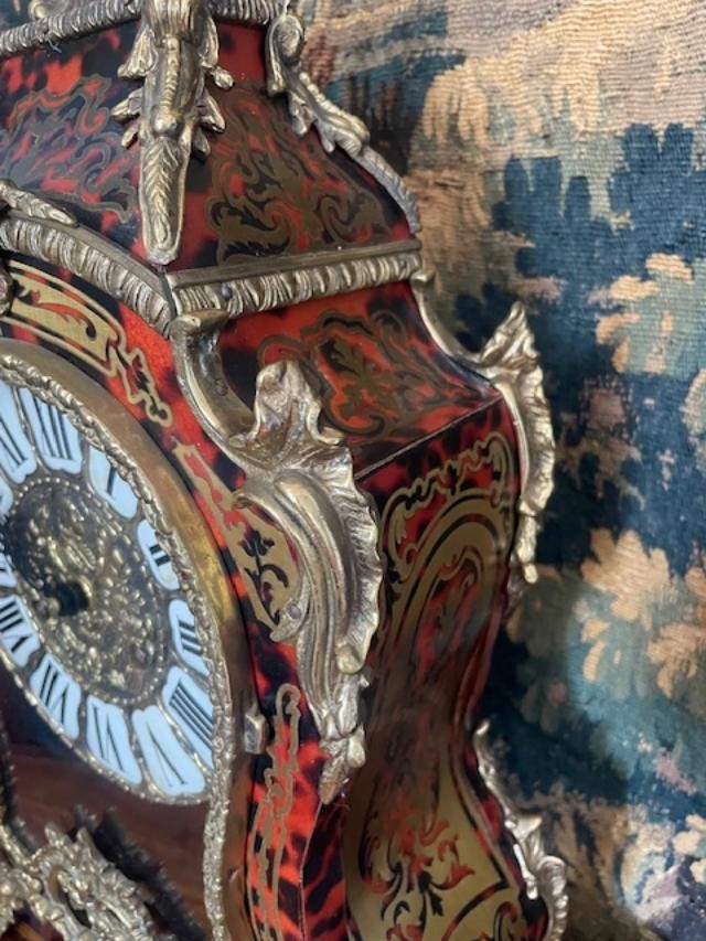 Cartel  en marqueterie Boulle de style Louis XV-photo-4