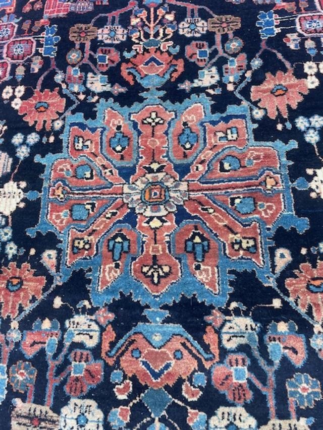 Wool And Cotton Carpet, Iran Circa 1960, Shah Period-photo-3