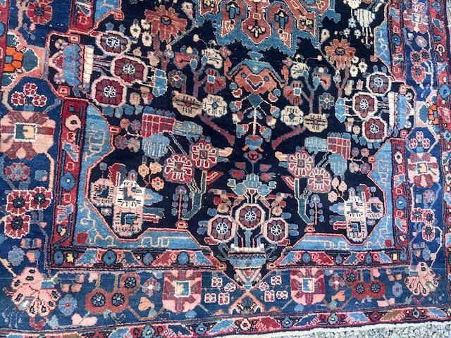 Wool And Cotton Carpet, Iran Circa 1960, Shah Period-photo-1