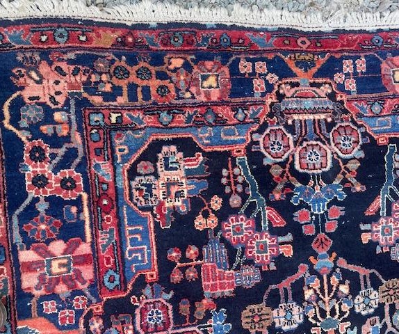 Wool And Cotton Carpet, Iran Circa 1960, Shah Period-photo-2