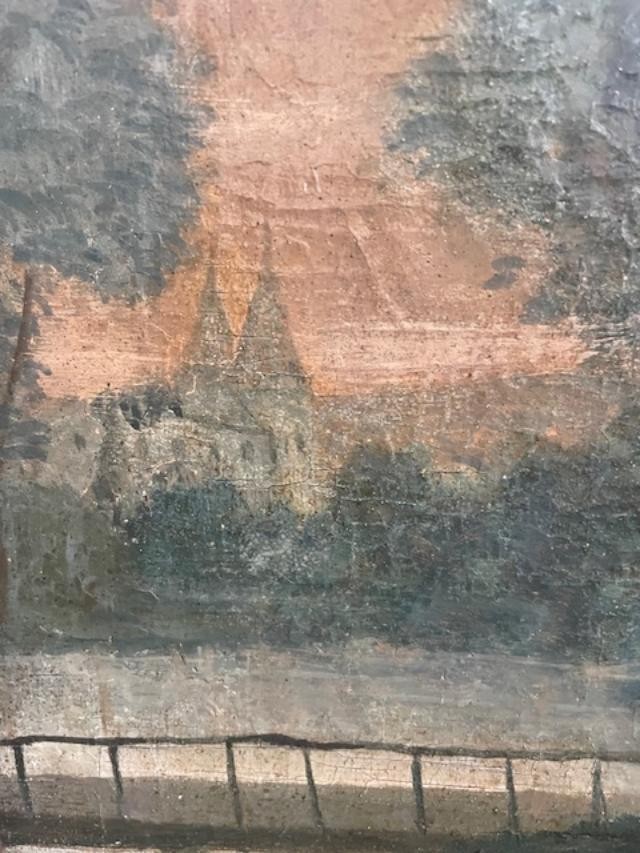 Ecole Fran&ccedil;aise du XVIII &egrave;me si&egrave;cle , sc&egrave;ne galante d'&eacute;poque Louis XVI-photo-2
