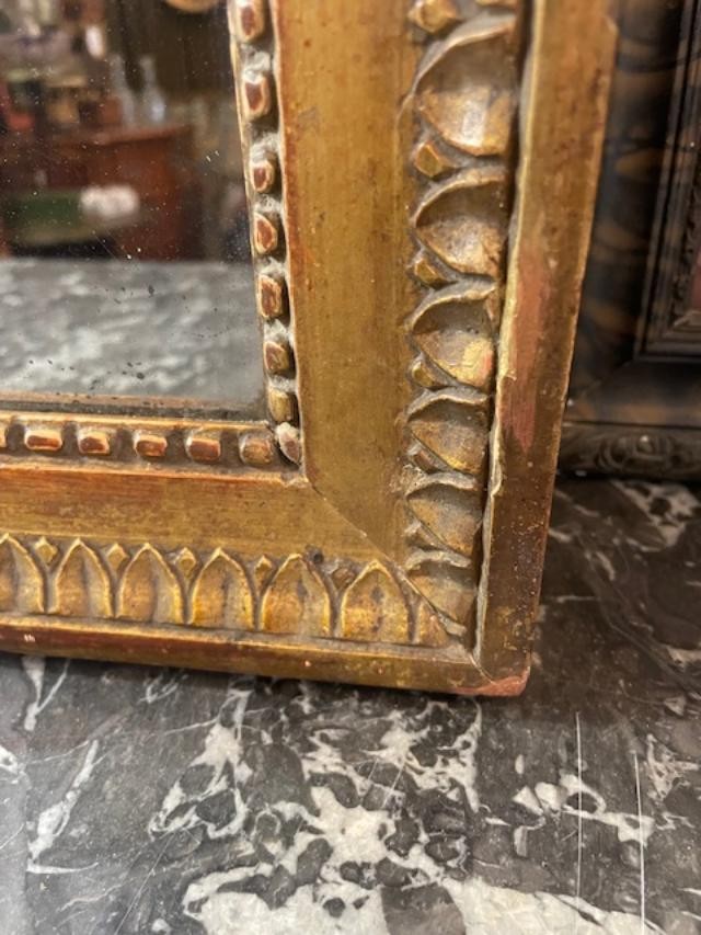 Miroir en bois et stuc fin de l'époque Louis XVI-photo-1