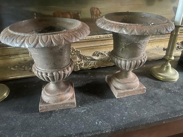 Paire de vases Médicis en fonte-photo-2