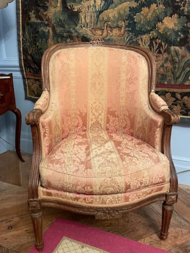 Bergère en gondole d'époque Louis XVI-photo-2