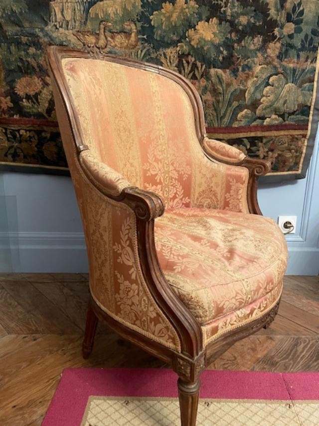 Bergère en gondole d'époque Louis XVI-photo-3