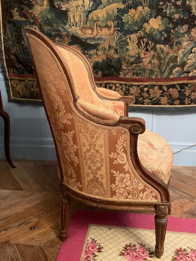Bergère en gondole d'époque Louis XVI-photo-2
