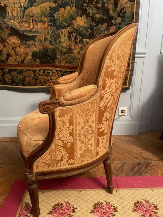 Bergère en gondole d'époque Louis XVI-photo-4