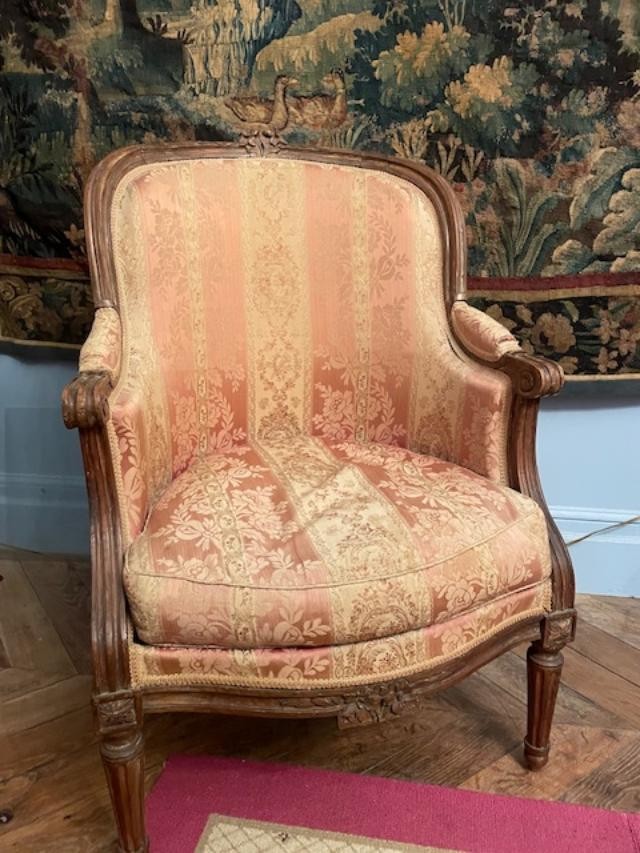 Bergère en gondole d'époque Louis XVI