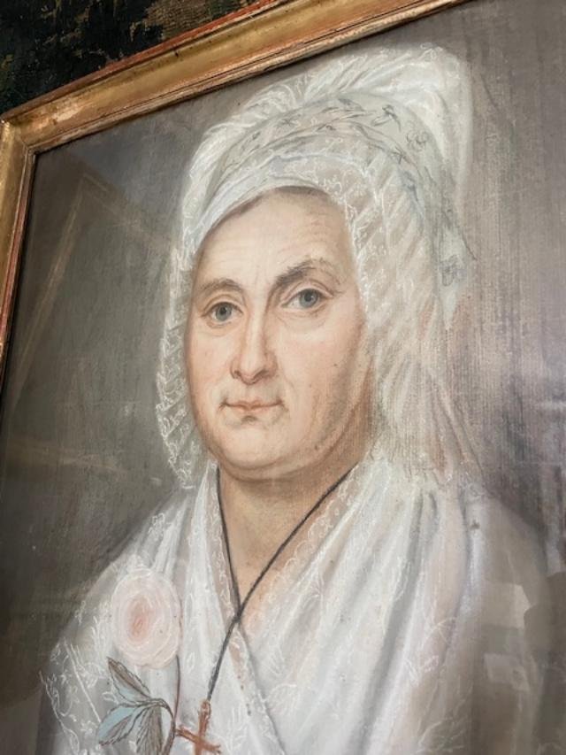 Late 18th Century French School, Pastel Portrait Of A Woman-photo-4